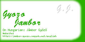 gyozo jambor business card